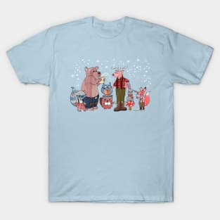 Winter Wonderland - Cute Woodland Animals T-Shirt